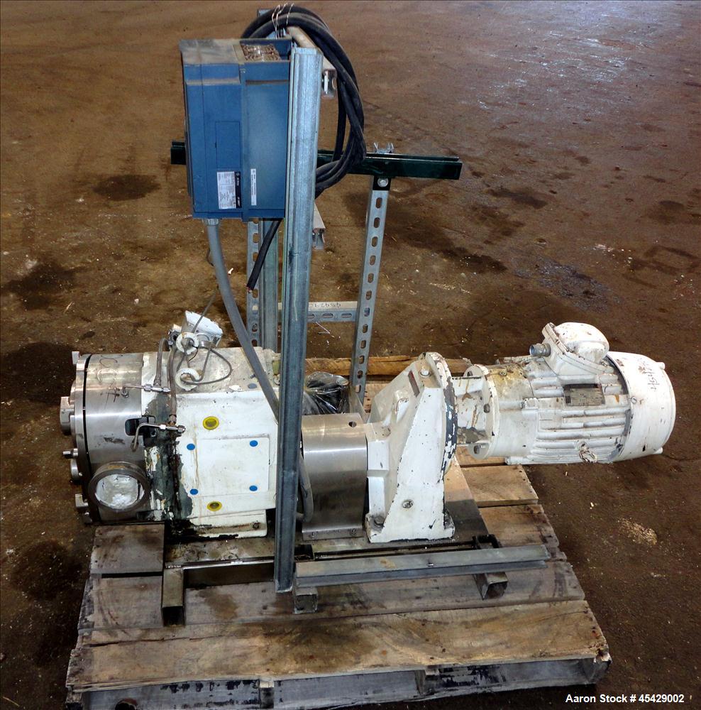 Used Stainless Steel Waukesha Positive Displacement Pump, Model 223