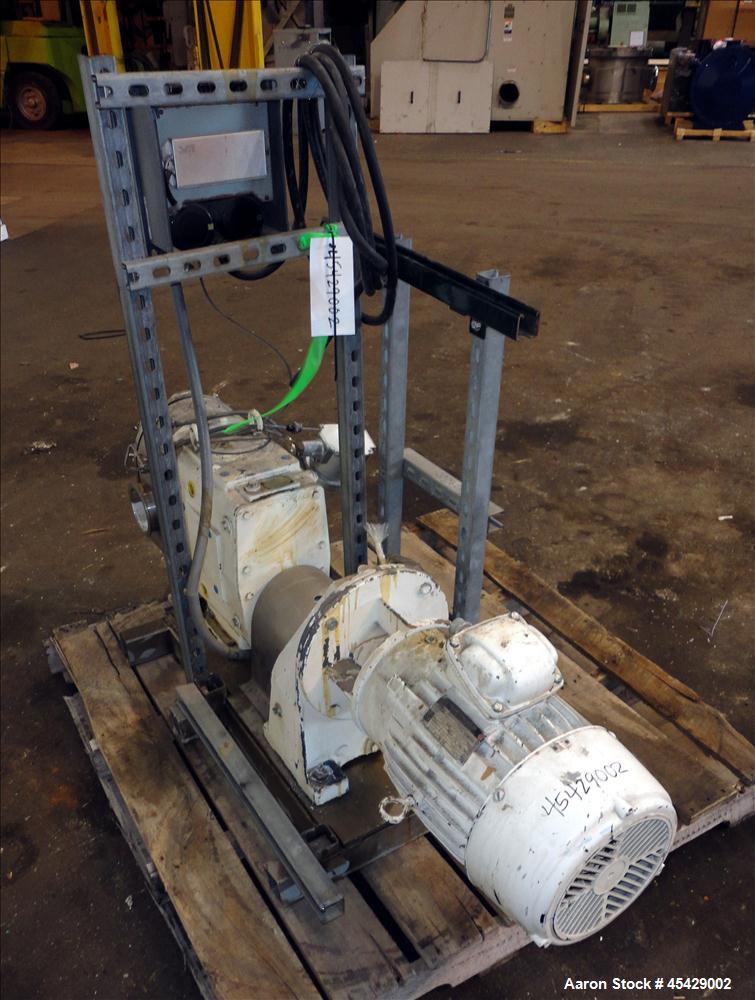 Used Stainless Steel Waukesha Positive Displacement Pump, Model 223