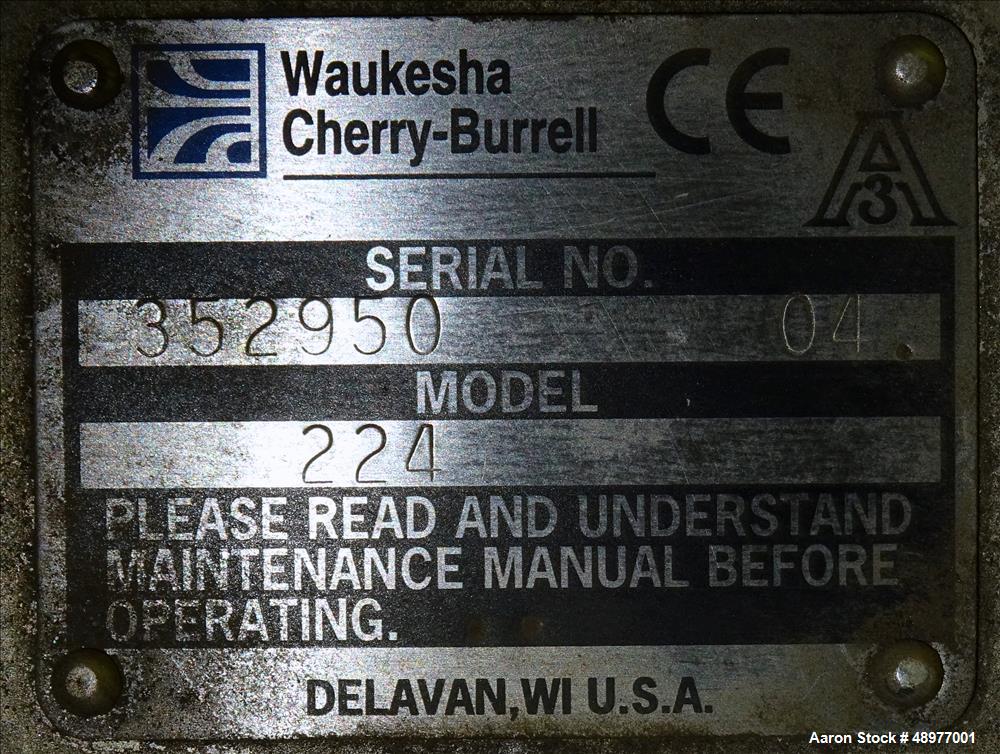 Used Waukesha / Cherry Burrell Rectangular Flange Universal Rotary Positive Dis