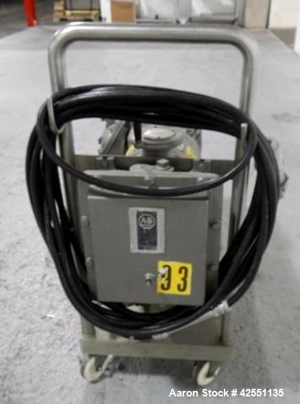 Used Stainless Steel Waukesha rotary lobe pump, model 30,