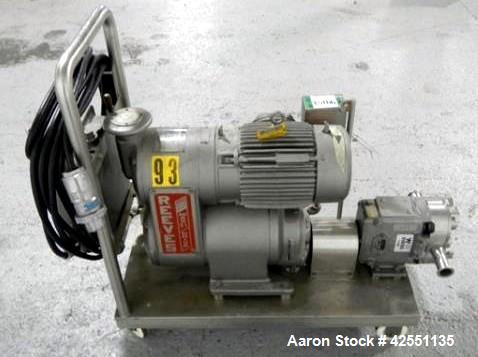 Used Stainless Steel Waukesha rotary lobe pump, model 30,