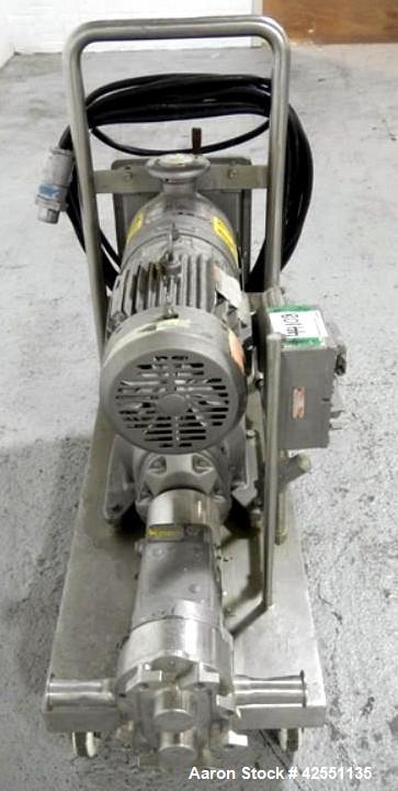 Used Stainless Steel Waukesha rotary lobe pump, model 30,