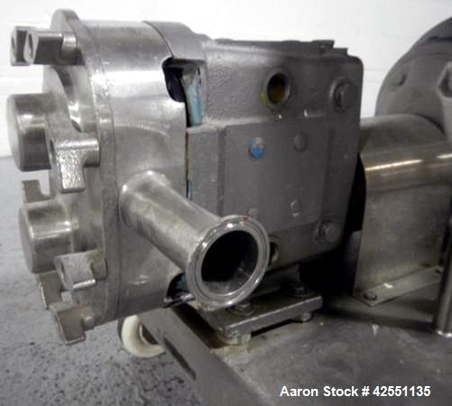 Used Stainless Steel Waukesha rotary lobe pump, model 30,