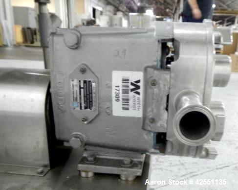Used Stainless Steel Waukesha rotary lobe pump, model 30,