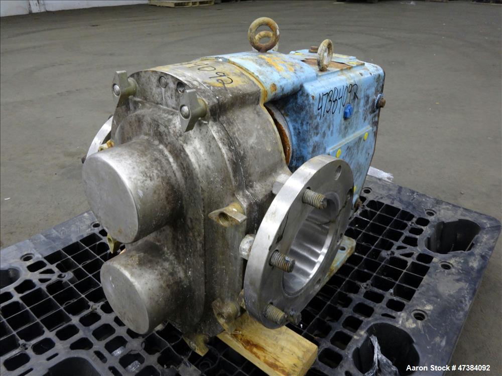 Used Waukesha Rotary Positive Displacement Pump, Model 320, Stainless Steel.