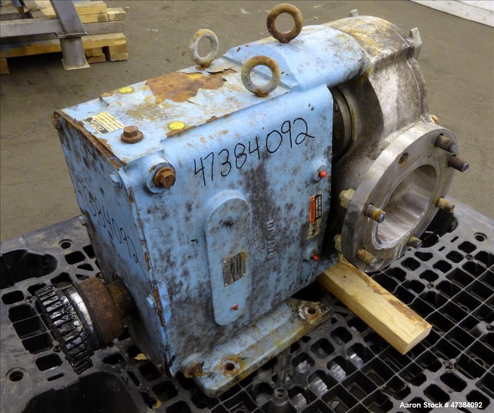 Used Waukesha Rotary Positive Displacement Pump, Model 320, Stainless Steel.