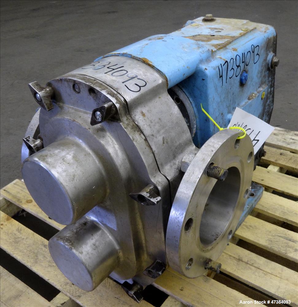 Used Waukesha Rotary Positive Displacement Pump, Model 320, Stainless Steel.