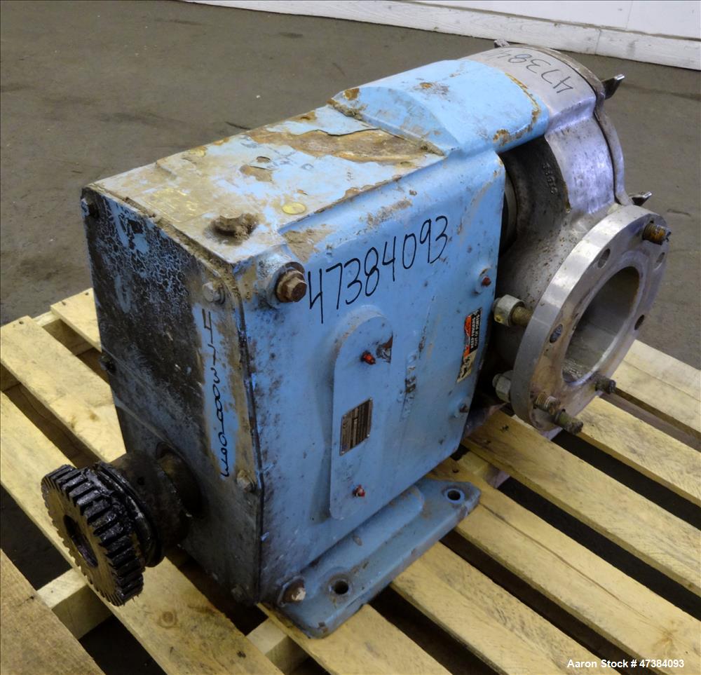 Used Waukesha Rotary Positive Displacement Pump, Model 320, Stainless Steel.