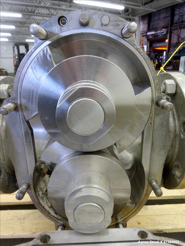 Used Waukesha Rotary Positive Displacement Pump, Model 320, Stainless Steel.