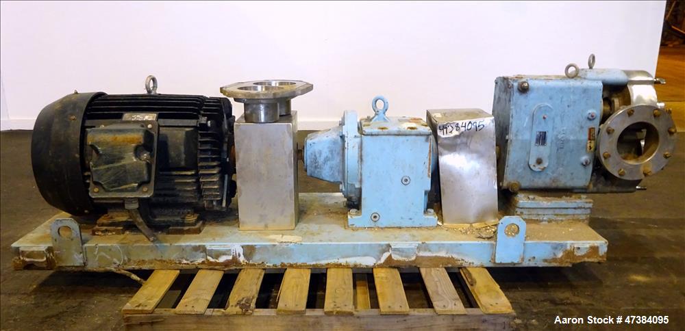 Used Waukesha Rotary Positive Displacement Pump, Model 320, 316 Stainless Steel