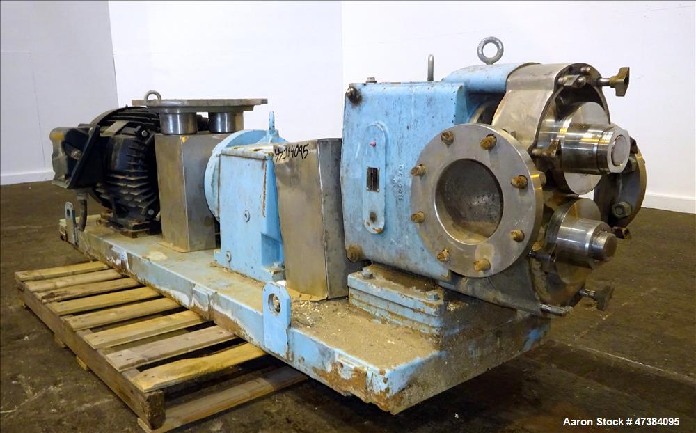 Used Waukesha Rotary Positive Displacement Pump, Model 320, 316 Stainless Steel