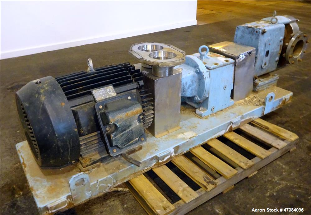 Used Waukesha Rotary Positive Displacement Pump, Model 320, 316 Stainless Steel