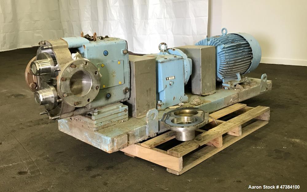 Used Waukesha Rotary Positive Displacement Pump, Model 320, 316 Stainless Steel