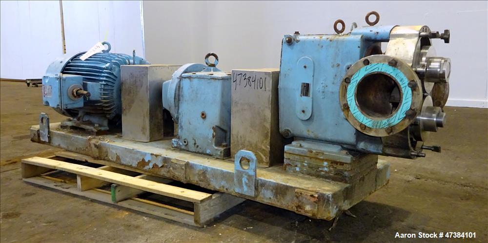 Used Waukesha Rotary Positive Displacement Pump, Model 320, 316 Stainless Steel