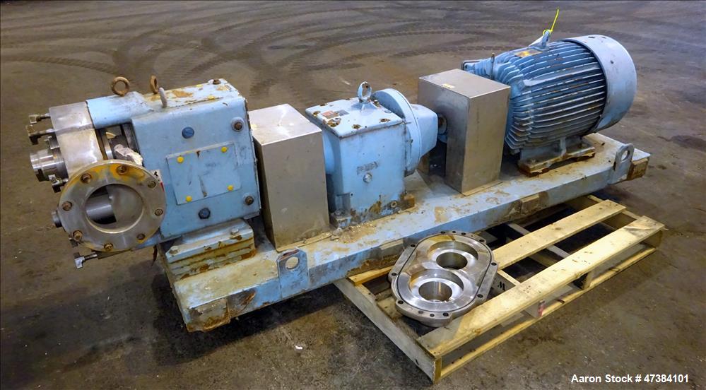 Used Waukesha Rotary Positive Displacement Pump, Model 320, 316 Stainless Steel