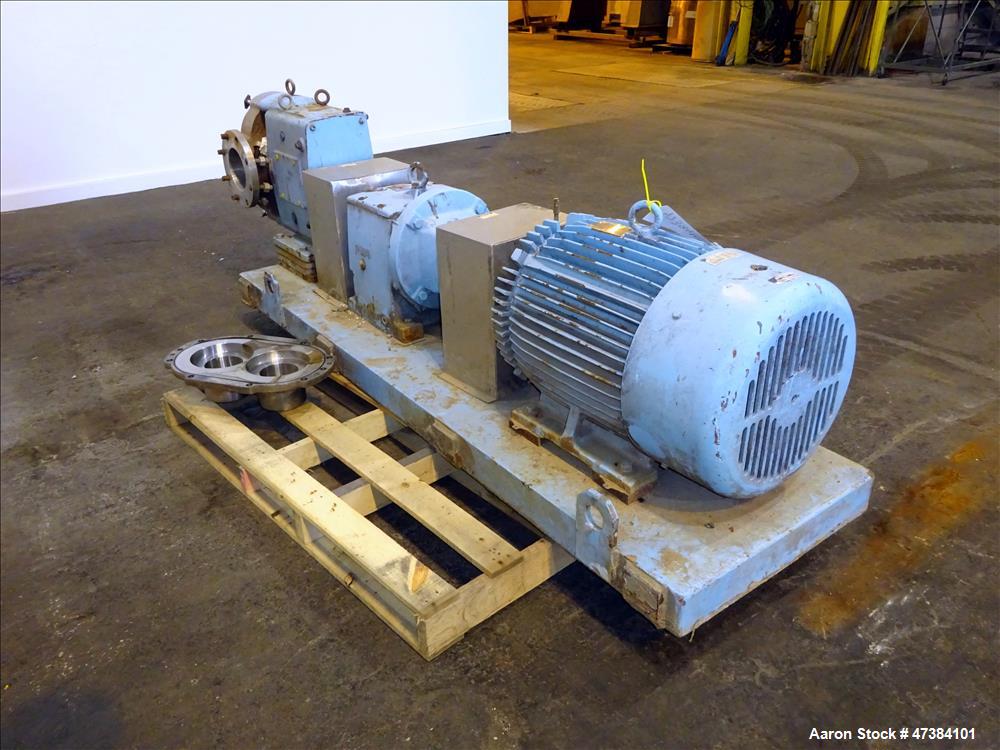 Used Waukesha Rotary Positive Displacement Pump, Model 320, 316 Stainless Steel