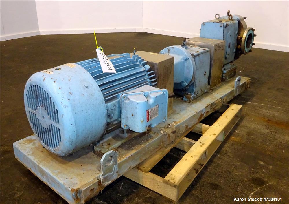 Used Waukesha Rotary Positive Displacement Pump, Model 320, 316 Stainless Steel
