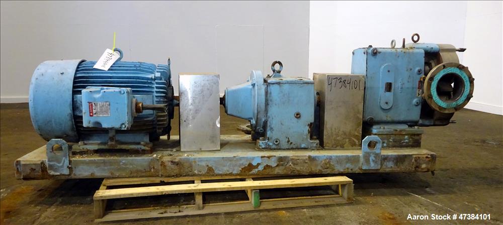 Used Waukesha Rotary Positive Displacement Pump, Model 320, 316 Stainless Steel