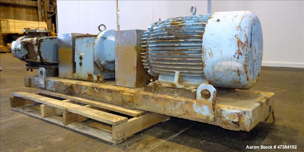 Used Waukesha Rotary Positive Displacement Pump, Model 320, 316 Stainless Steel