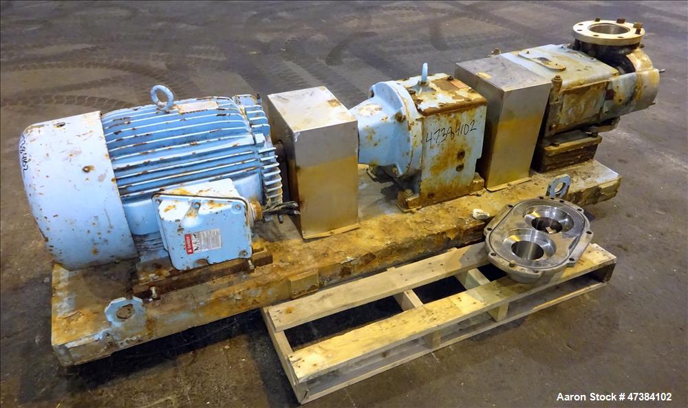 Used Waukesha Rotary Positive Displacement Pump, Model 320, 316 Stainless Steel
