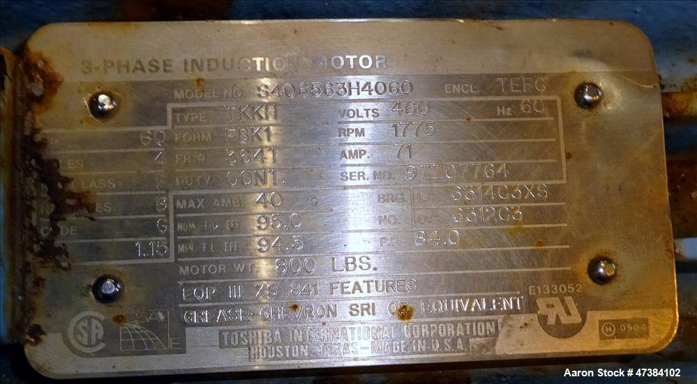 Used Waukesha Rotary Positive Displacement Pump, Model 320, 316 Stainless Steel