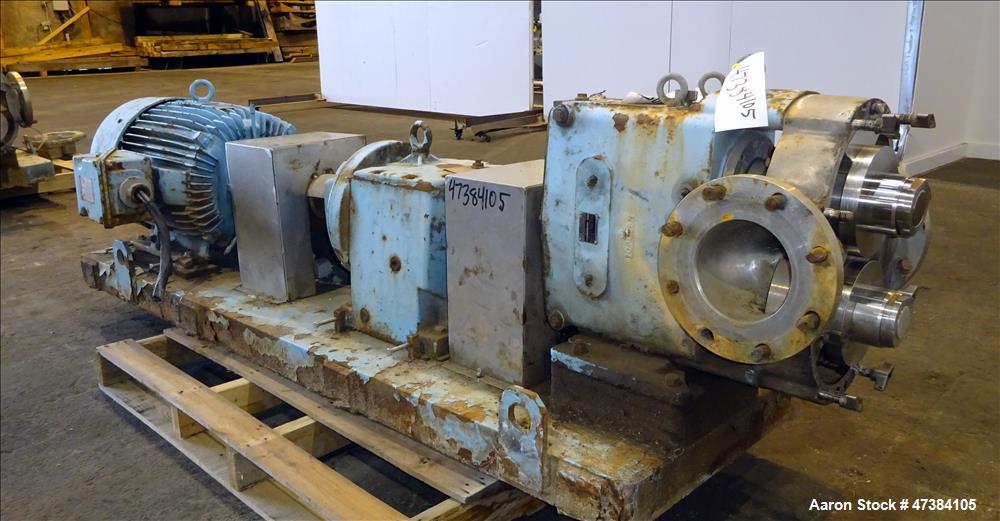 Used Waukesha Rotary Positive Displacement Pump, Model 320, 316 Stainless Steel