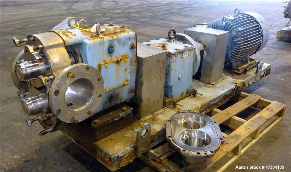 Used Waukesha Rotary Positive Displacement Pump, Model 320, 316 Stainless Steel