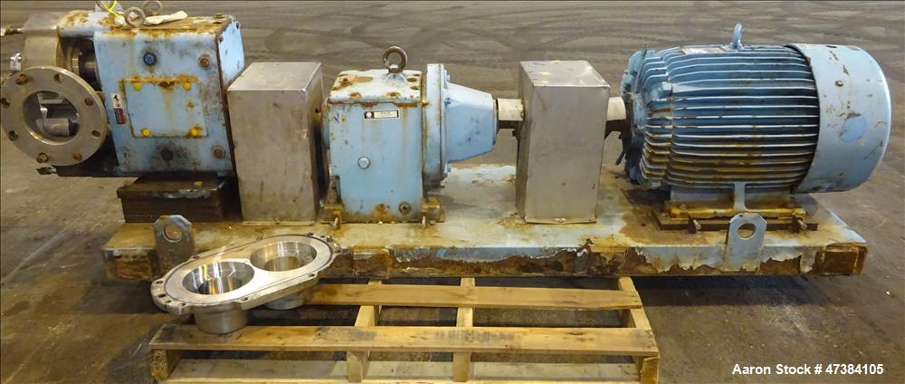 Used Waukesha Rotary Positive Displacement Pump, Model 320, 316 Stainless Steel