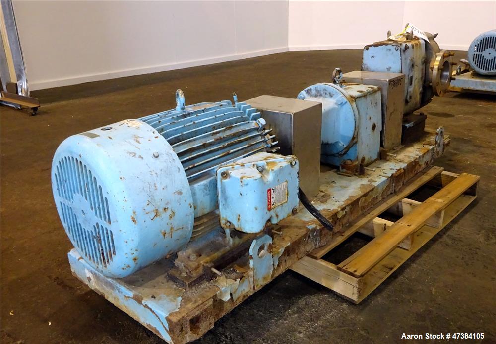 Used Waukesha Rotary Positive Displacement Pump, Model 320, 316 Stainless Steel