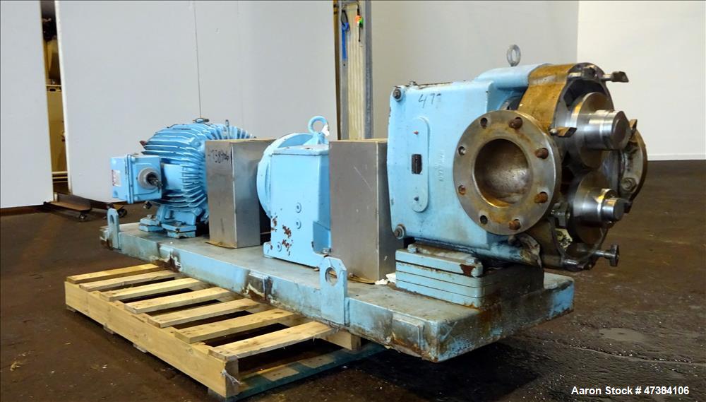 Used Waukesha Rotary Positive Displacement Pump, Model 320, 316 Stainless Steel