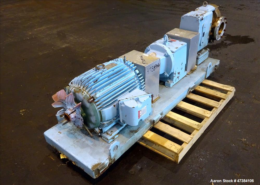 Used Waukesha Rotary Positive Displacement Pump, Model 320, 316 Stainless Steel