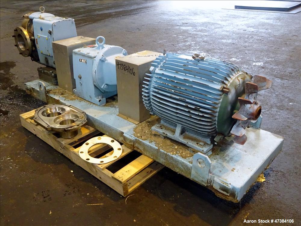 Used Waukesha Rotary Positive Displacement Pump, Model 320, 316 Stainless Steel