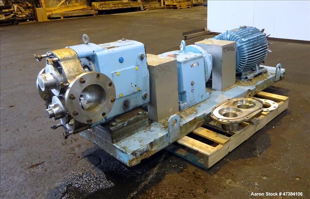 Used Waukesha Rotary Positive Displacement Pump, Model 320, 316 Stainless Steel