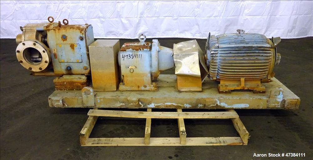Used Waukesha Rotary Positive Displacement Pump, Model 320, 316 Stainless Steel