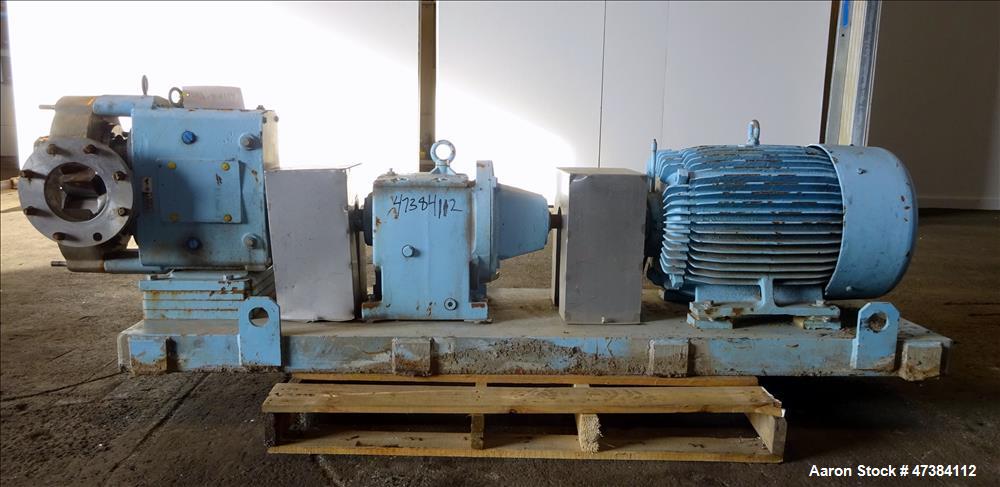 Used Waukesha Rotary Positive Displacement Pump, Model 320, 316 Stainless Steel