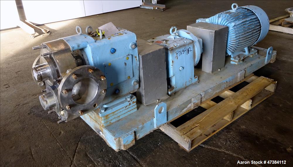 Used Waukesha Rotary Positive Displacement Pump, Model 320, 316 Stainless Steel