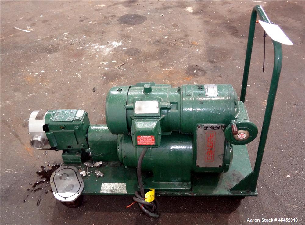 Used Stainless Steel Waukesha CDL Rotary Positive Displacement Pump, Model 4050