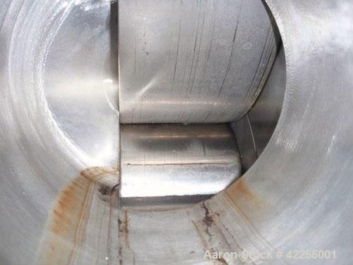 Used Waukesha Rotary Positive Displacement Pump, model 420, 316 stainless steel. Approximately 640 gallons per minute at 200 psi, 1.62 gallon displacement per revolution. 6" inlet/outlet, bolt on sta...