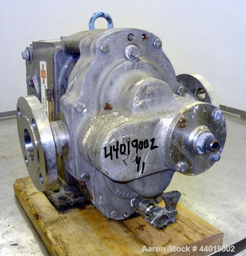 Used- Stainless Steel Waukesha Universal Industrial Rotary Positive Displacement