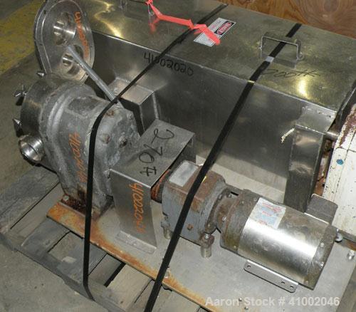 Used Stainless Steel Waukesha Vertical Rotary Positive Displacement Pump, Model 55