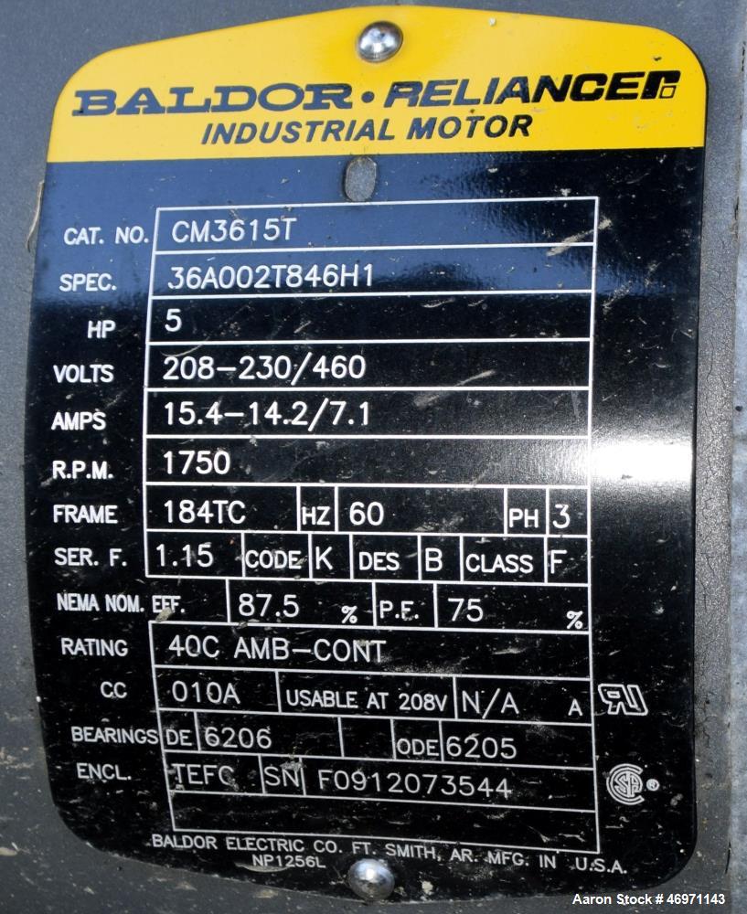Unused- Waukesha Positive Displacement Pump, Model 060U2, Stainless Steel. Approximate displacement 0.153 gallons per revolution, nominal capacity to 90 gallons per minute. Driven by a 5hp, 3/60/208-...