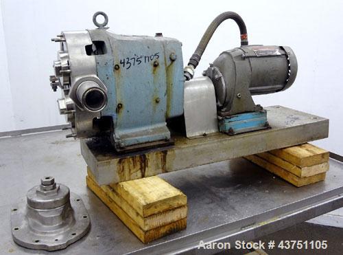 Used- Stainless Steel Waukesha Universal Rotary Positive Displacement Pump, Mode