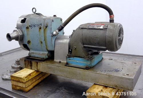 Used- Stainless Steel Waukesha Universal Rotary Positive Displacement Pump, Mode