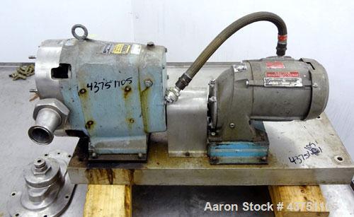 Used- Stainless Steel Waukesha Universal Rotary Positive Displacement Pump, Mode