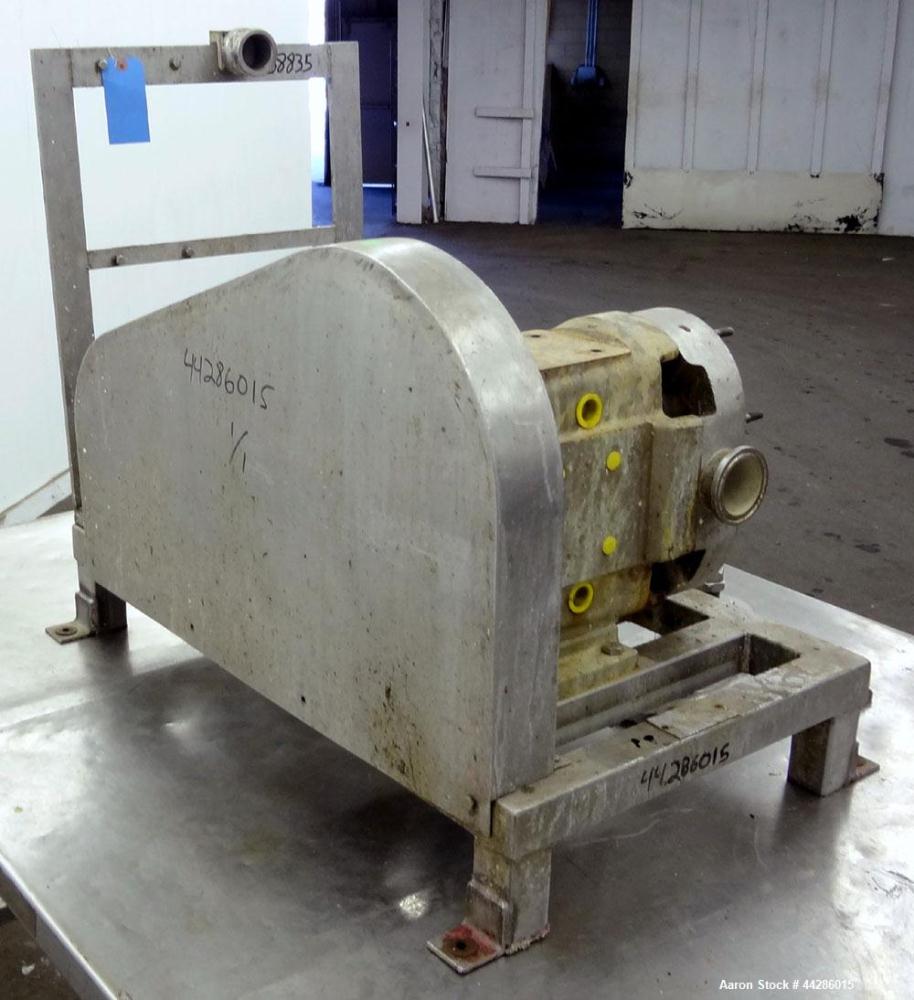 Used Stainless Steel Waukesha Rotary Positive Displacement Pump, Model 60