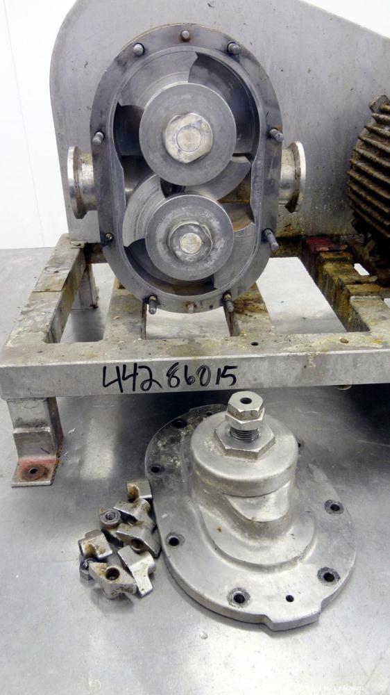 Used Stainless Steel Waukesha Rotary Positive Displacement Pump, Model 60