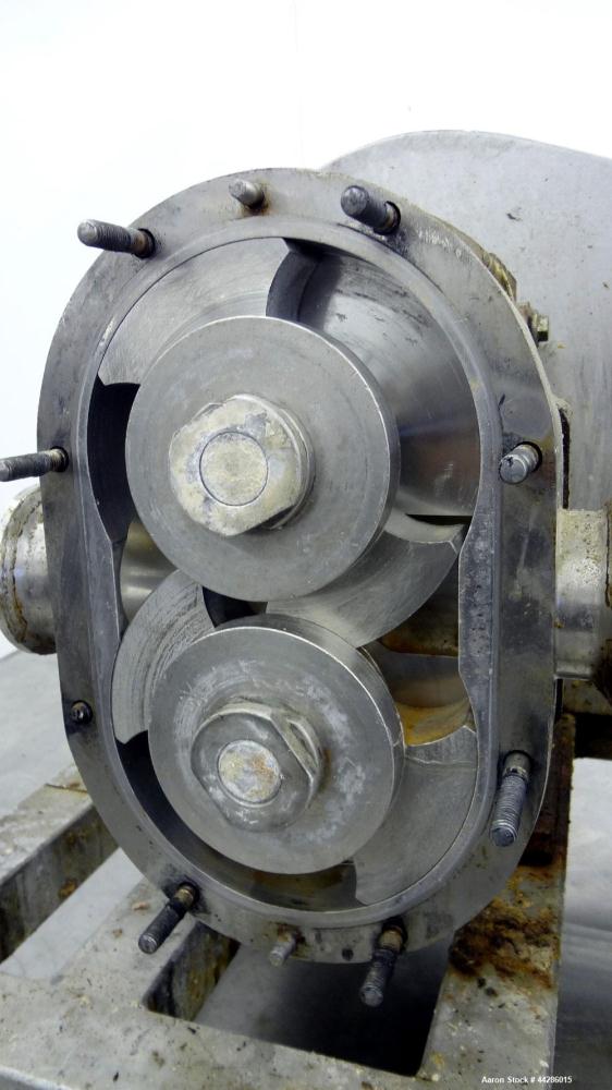 Used Stainless Steel Waukesha Rotary Positive Displacement Pump, Model 60