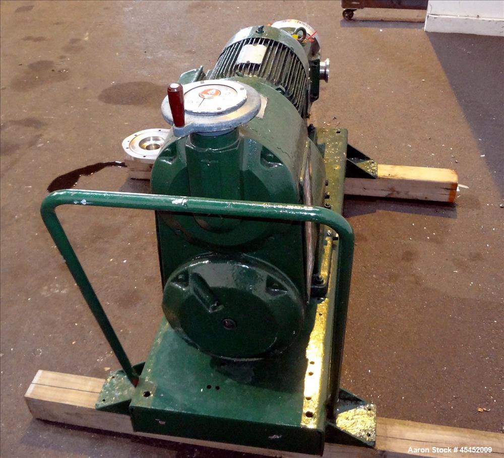 Used Stainless Steel Waukesha Rotary Positive Displacement Pump, Model 60