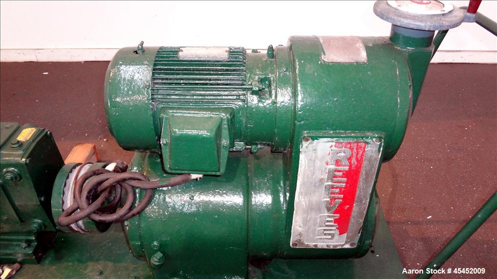 Used Stainless Steel Waukesha Rotary Positive Displacement Pump, Model 60