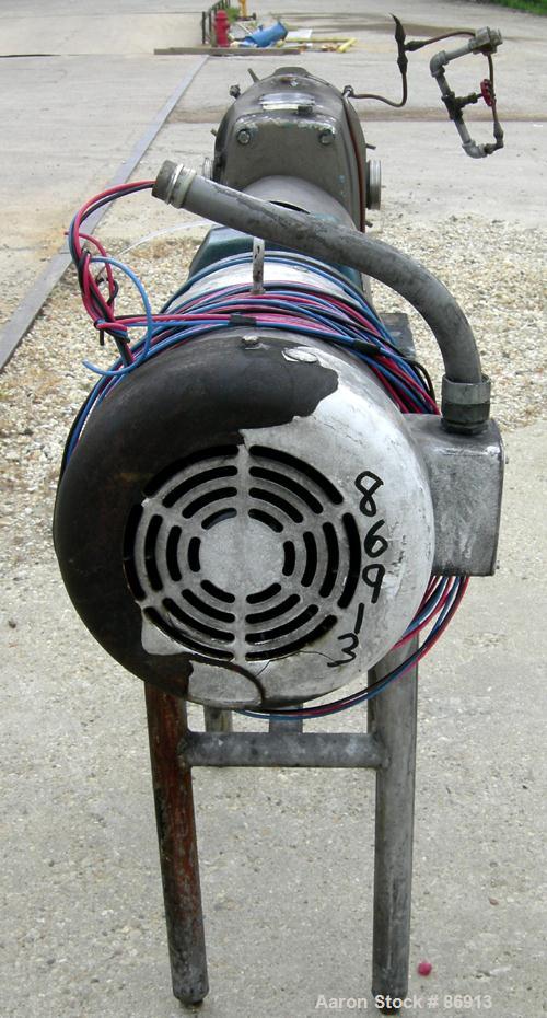 Used Stainless Steel Waukesha Rotary Positive Displacement Pump, Model 60